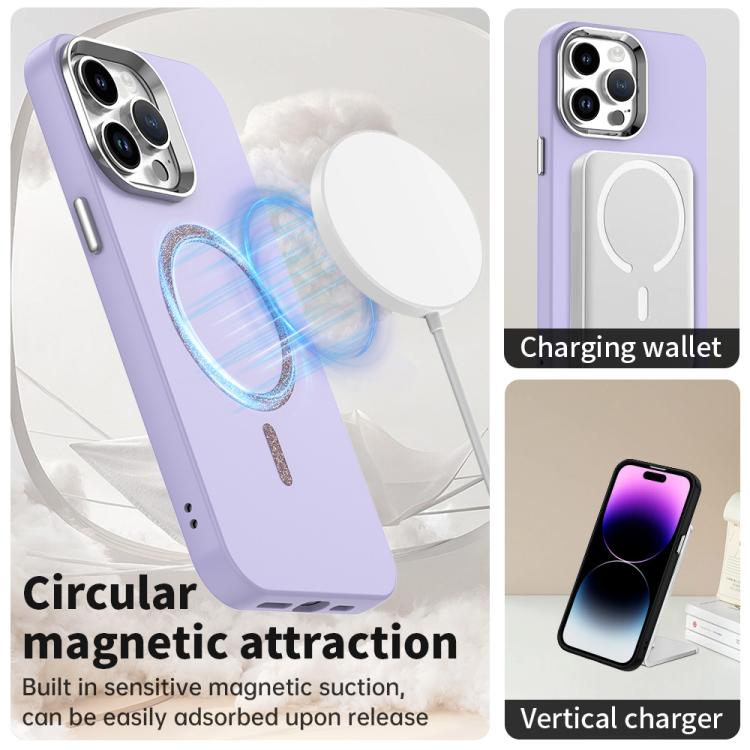 For iPhone 14 Pro Glitter Series Magsafe PC Hybrid TPU Phone Case