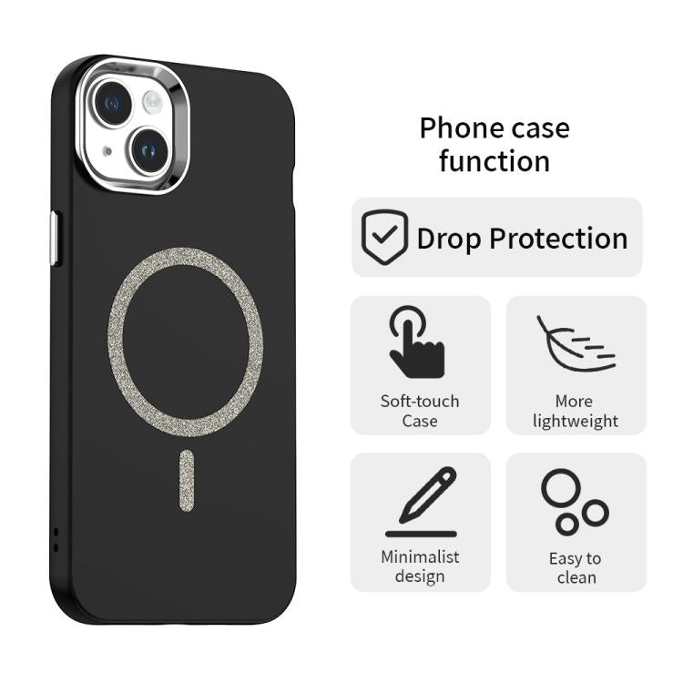 For iPhone 14 Plus Glitter Series Magsafe PC Hybrid TPU Phone Case