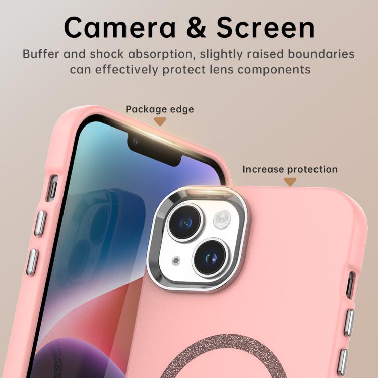 For iPhone 14 Plus Glitter Series Magsafe PC Hybrid TPU Phone Case