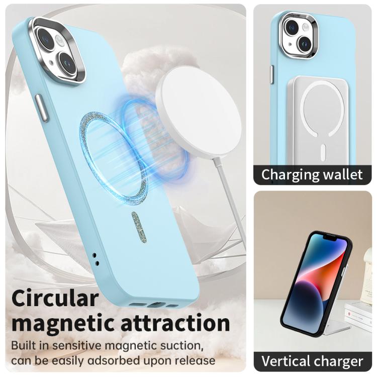 For iPhone 14 Plus Glitter Series Magsafe PC Hybrid TPU Phone Case