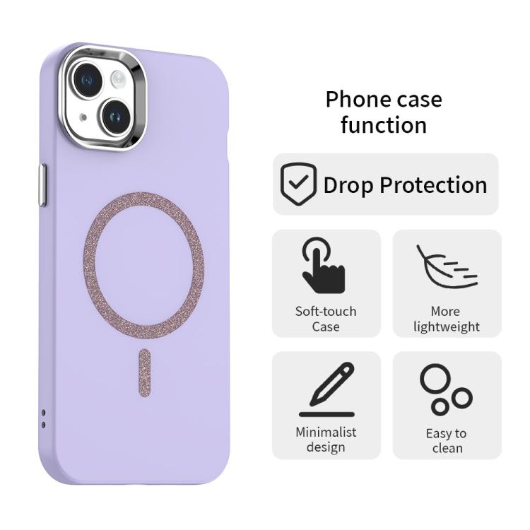 For iPhone 14 Plus Glitter Series Magsafe PC Hybrid TPU Phone Case