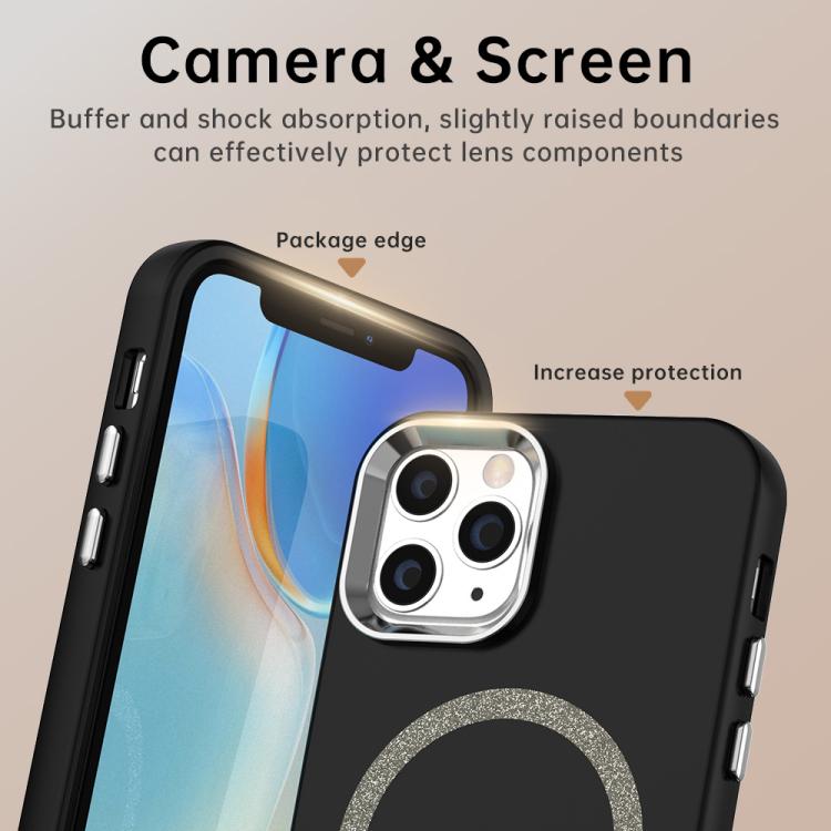 For iPhone 12 Pro Glitter Series Magsafe PC Hybrid TPU Phone Case