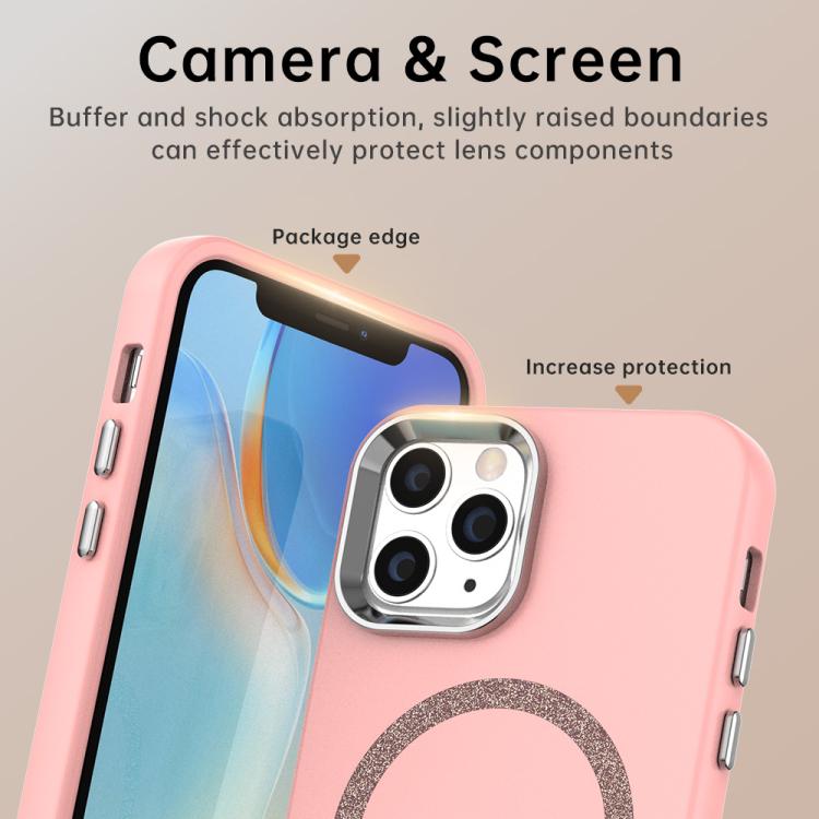 For iPhone 12 Pro Glitter Series Magsafe PC Hybrid TPU Phone Case