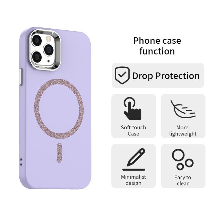 For iPhone 12 Pro Glitter Series Magsafe PC Hybrid TPU Phone Case
