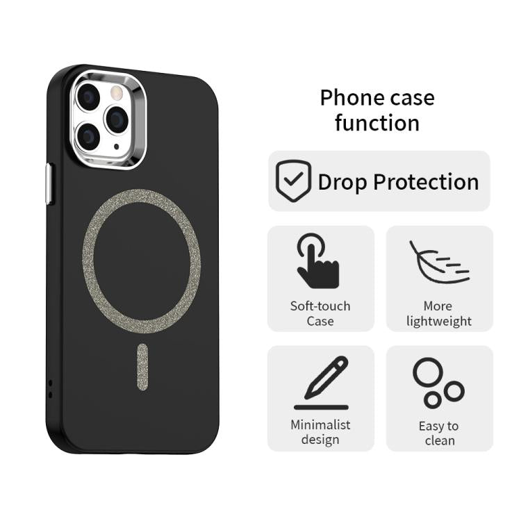For iPhone 12 Pro Max Glitter Series Magsafe PC Hybrid TPU Phone Case