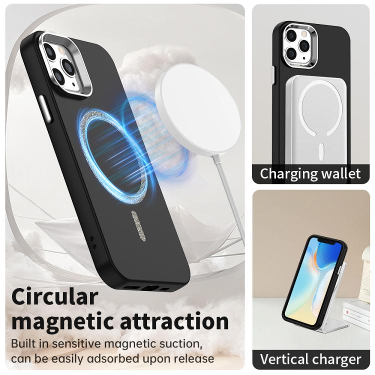 For iPhone 12 Pro Max Glitter Series Magsafe PC Hybrid TPU Phone Case