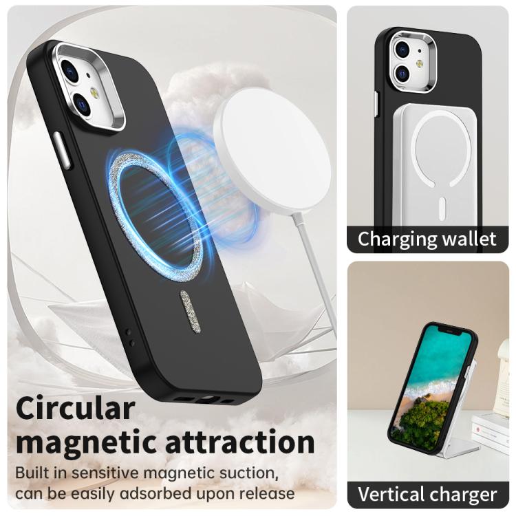 For iPhone 12 Glitter Series Magsafe PC Hybrid TPU Phone Case