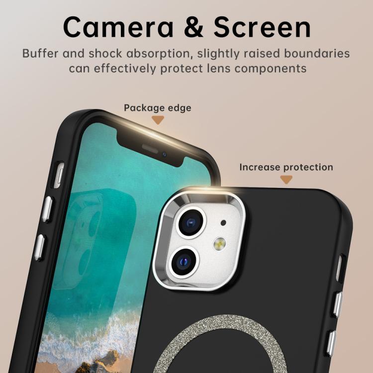 For iPhone 12 Glitter Series Magsafe PC Hybrid TPU Phone Case