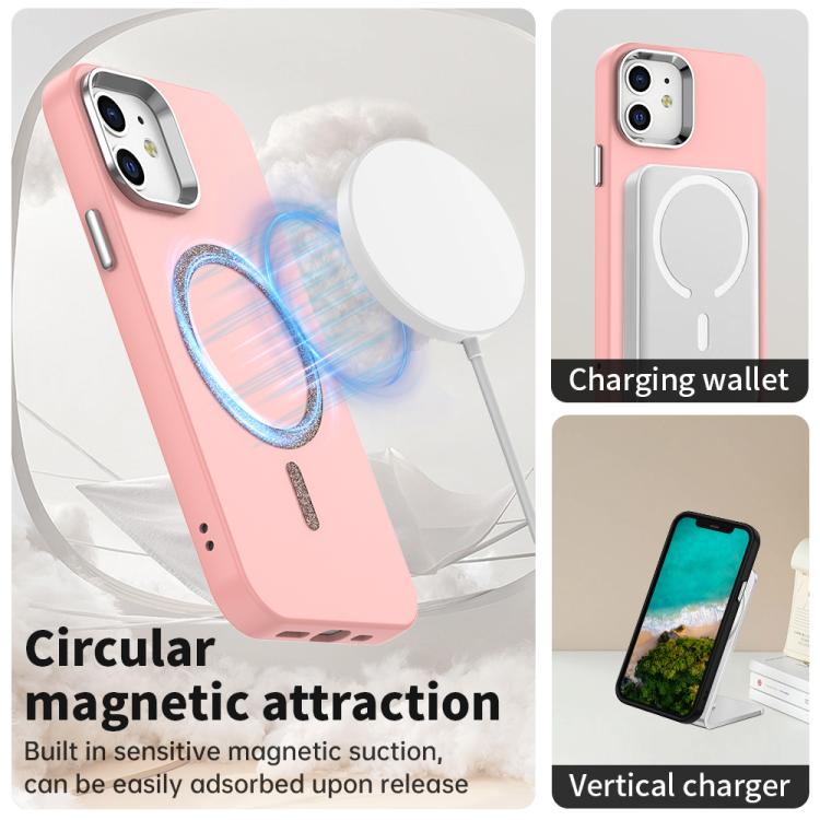 For iPhone 12 Glitter Series Magsafe PC Hybrid TPU Phone Case