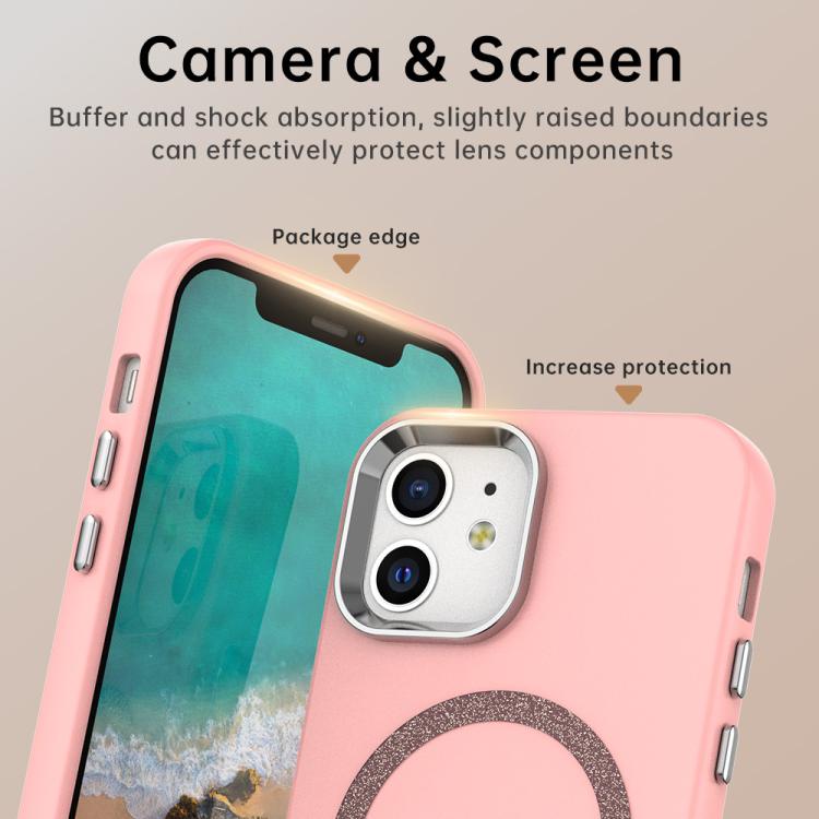 For iPhone 12 Glitter Series Magsafe PC Hybrid TPU Phone Case