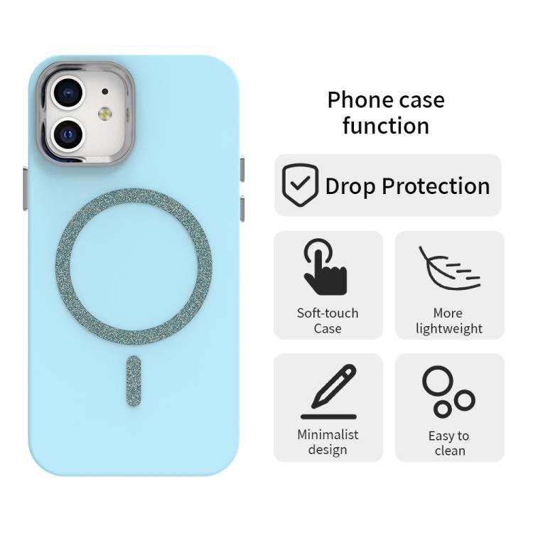 For iPhone 12 Glitter Series Magsafe PC Hybrid TPU Phone Case