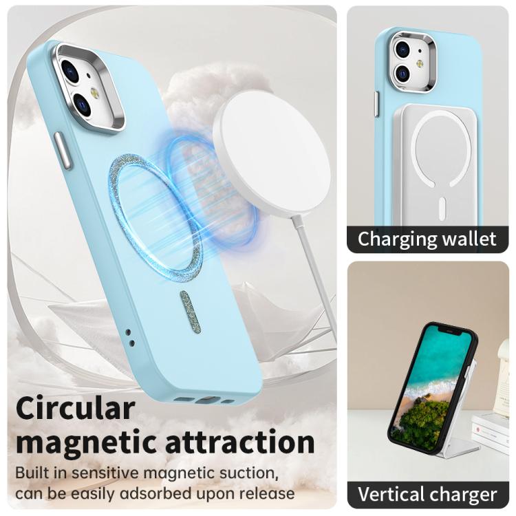 For iPhone 12 Glitter Series Magsafe PC Hybrid TPU Phone Case
