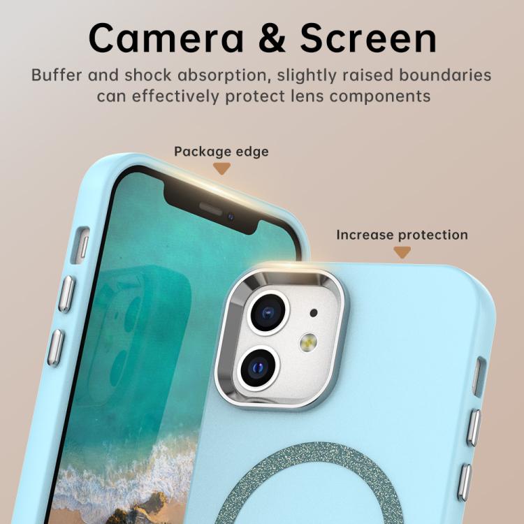 For iPhone 12 Glitter Series Magsafe PC Hybrid TPU Phone Case