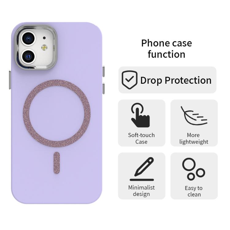For iPhone 12 Glitter Series Magsafe PC Hybrid TPU Phone Case