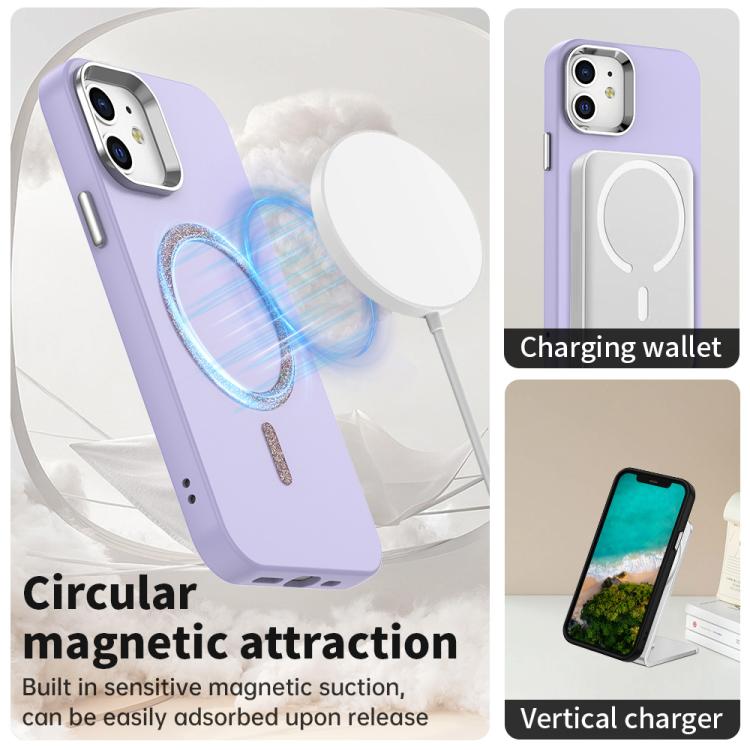 For iPhone 12 Glitter Series Magsafe PC Hybrid TPU Phone Case