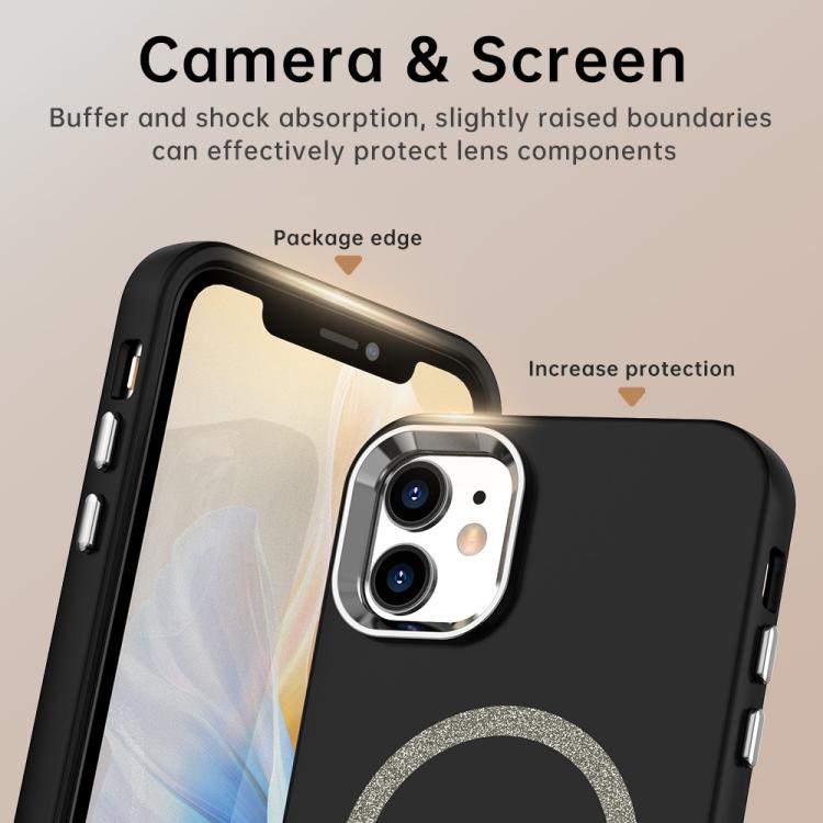 For iPhone 11 Glitter Series Magsafe PC Hybrid TPU Phone Case