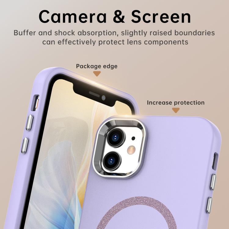 For iPhone 11 Glitter Series Magsafe PC Hybrid TPU Phone Case