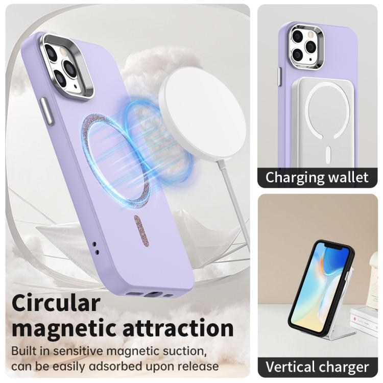 For iPhone 11 Pro Glitter Series Magsafe PC Hybrid TPU Phone Case
