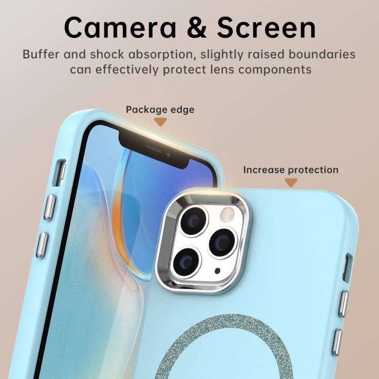 For iPhone 11 Pro Max Glitter Series Magsafe PC Hybrid TPU Phone Case