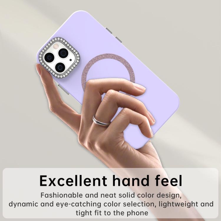 For iPhone 11 Pro Max Glitter Rhinestones Series Magsafe PC Hybrid TPU Phone Case