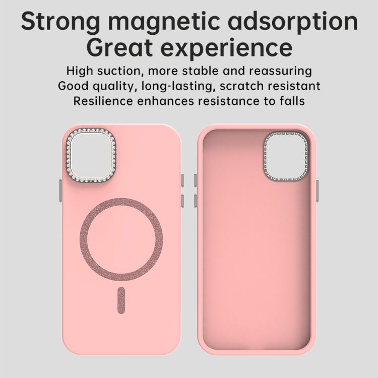 For iPhone 11 Glitter Rhinestones Series Magsafe PC Hybrid TPU Phone Case