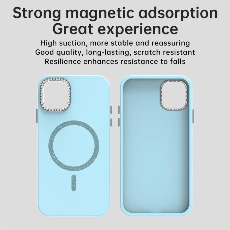 For iPhone 11 Glitter Rhinestones Series Magsafe PC Hybrid TPU Phone Case