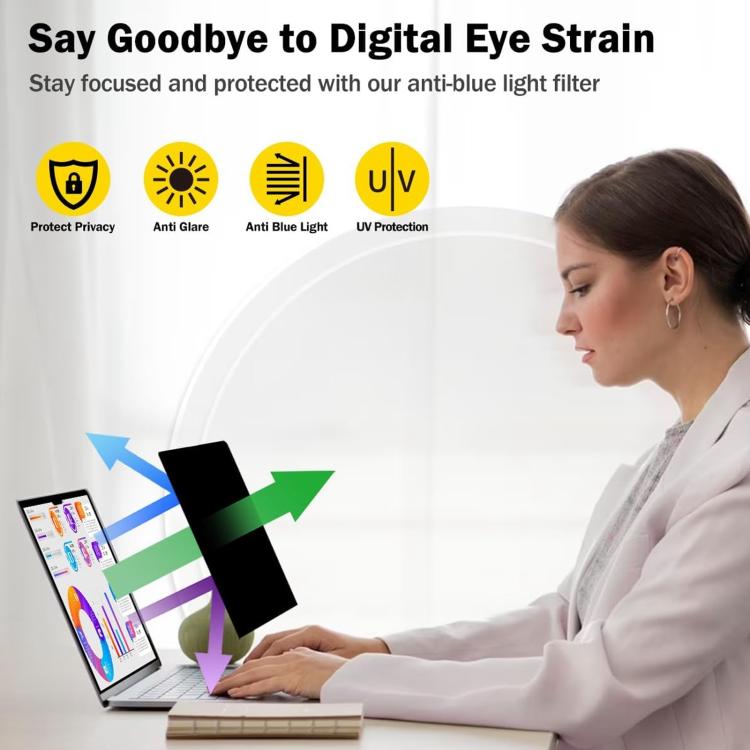 For Fujitsu FMV Lite WA1 15.6 2pcs 9H Anti-peeping Explosion-proof Tempered Glass Film