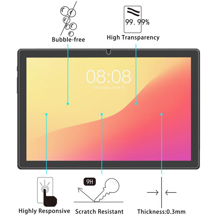 For Apex T10 Pro 10.1 9H 0.3mm Explosion-proof Tempered Glass Film