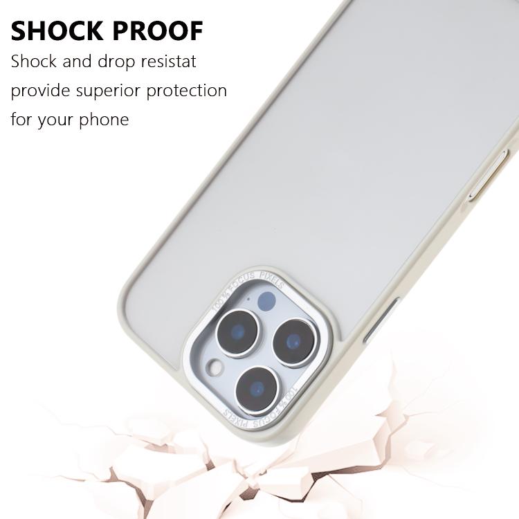 For iPhone 16 Pro Max Macaron PC Hybrid TPU Glossy Phone Case