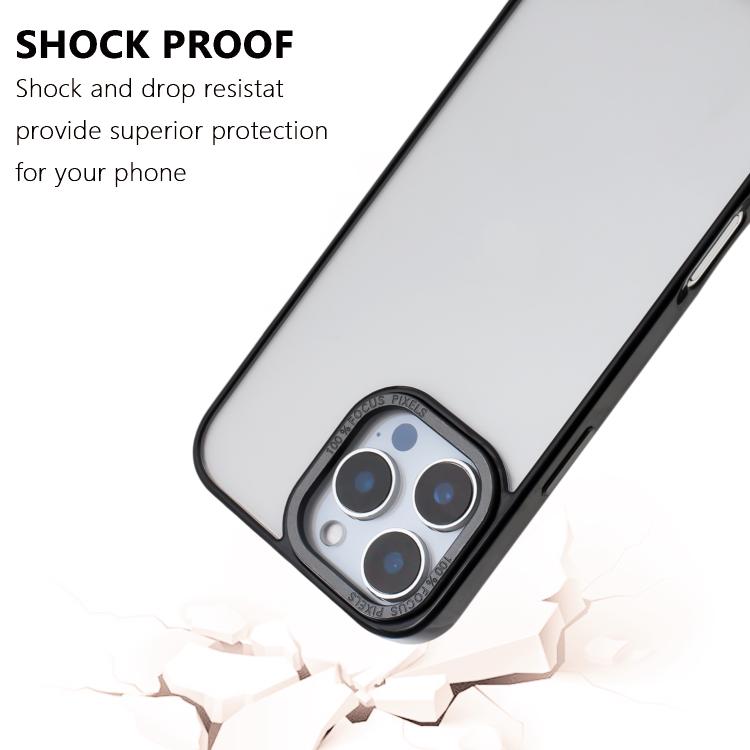 For iPhone 16 Pro Macaron PC Hybrid TPU Glossy Phone Case