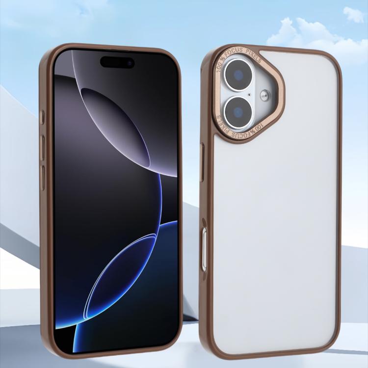 For iPhone 16 Macaron PC Hybrid TPU Glossy Phone Case