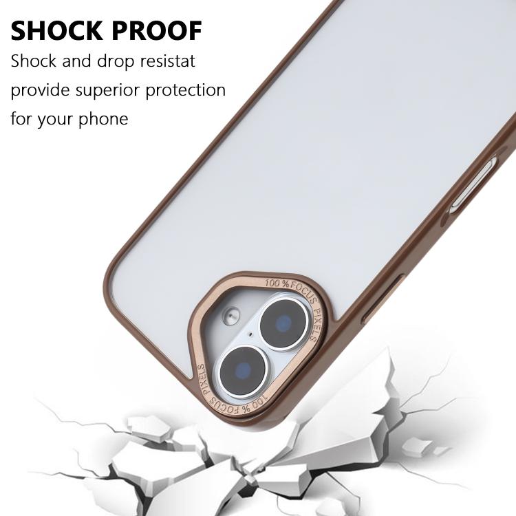 For iPhone 16 Macaron PC Hybrid TPU Glossy Phone Case