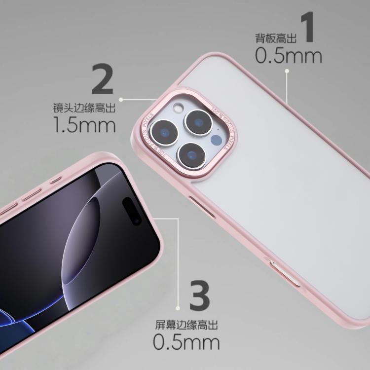 For iPhone 15 Plus / 14 Plus Macaron PC Hybrid TPU Glossy Phone Case
