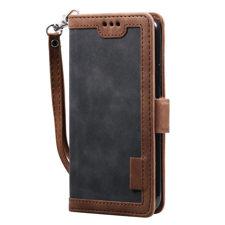 For iPhone 12 mini Retro Splicing Horizontal Flip Leather Case with Card Slots & Holder & Wallet