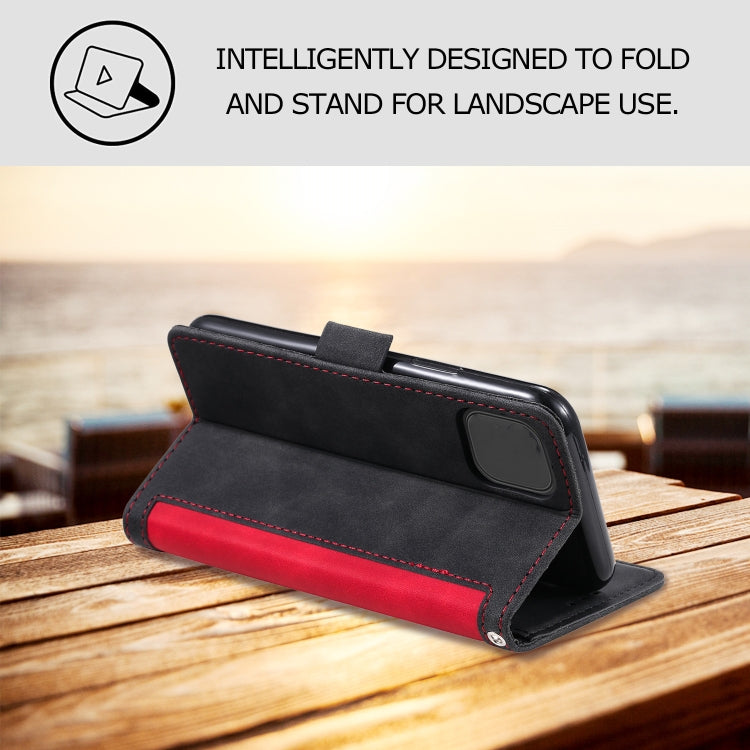 For iPhone 12 mini Retro Splicing Horizontal Flip Leather Case with Card Slots & Holder & Wallet