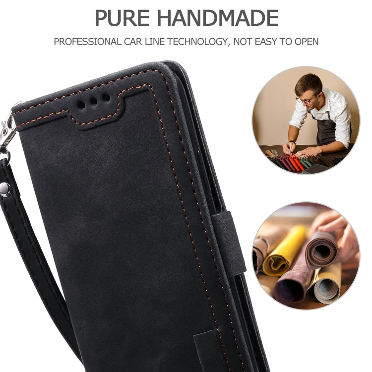 For iPhone 12 / 12 Pro Retro Splicing Horizontal Flip Leather Case with Card Slots & Holder & Wallet