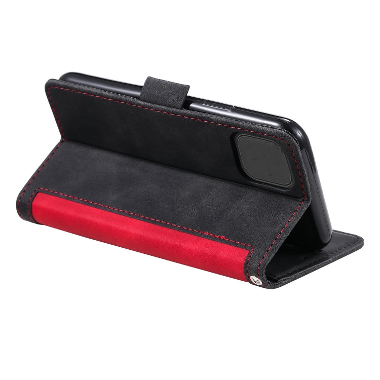 For iPhone 12 / 12 Pro Retro Splicing Horizontal Flip Leather Case with Card Slots & Holder & Wallet