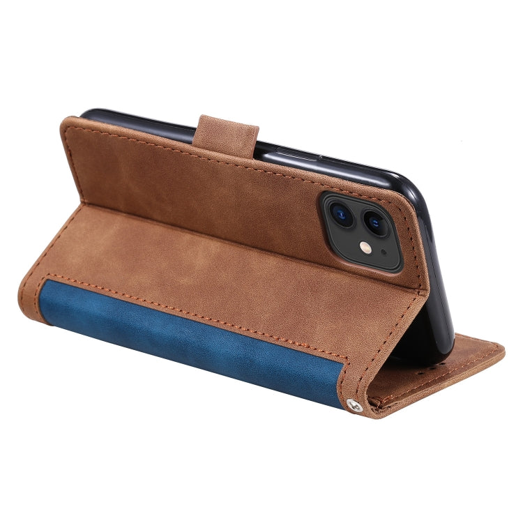 For iPhone 12 Pro Max Retro Splicing Horizontal Flip Leather Case with Card Slots & Holder & Wallet