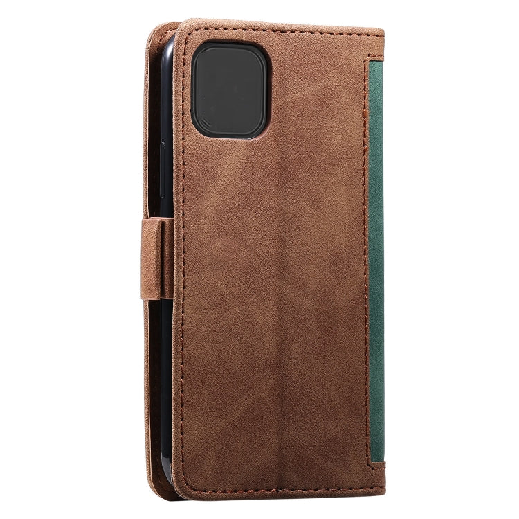 For iPhone 12 Pro Max Retro Splicing Horizontal Flip Leather Case with Card Slots & Holder & Wallet