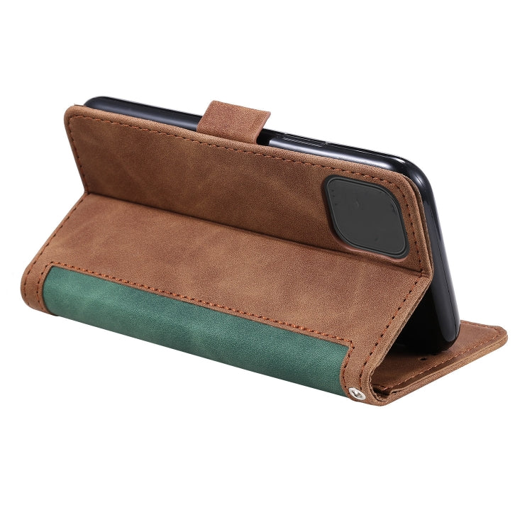 For iPhone 12 Pro Max Retro Splicing Horizontal Flip Leather Case with Card Slots & Holder & Wallet