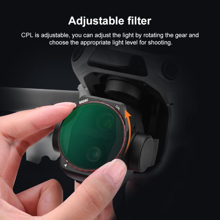 For DJI Air 3S BRDRC Camera Lens Filter, Filter:6 in 1 ND8-64 UV CPL