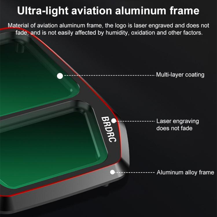 For DJI Air 3S BRDRC Camera Lens Filter, Filter:ND8