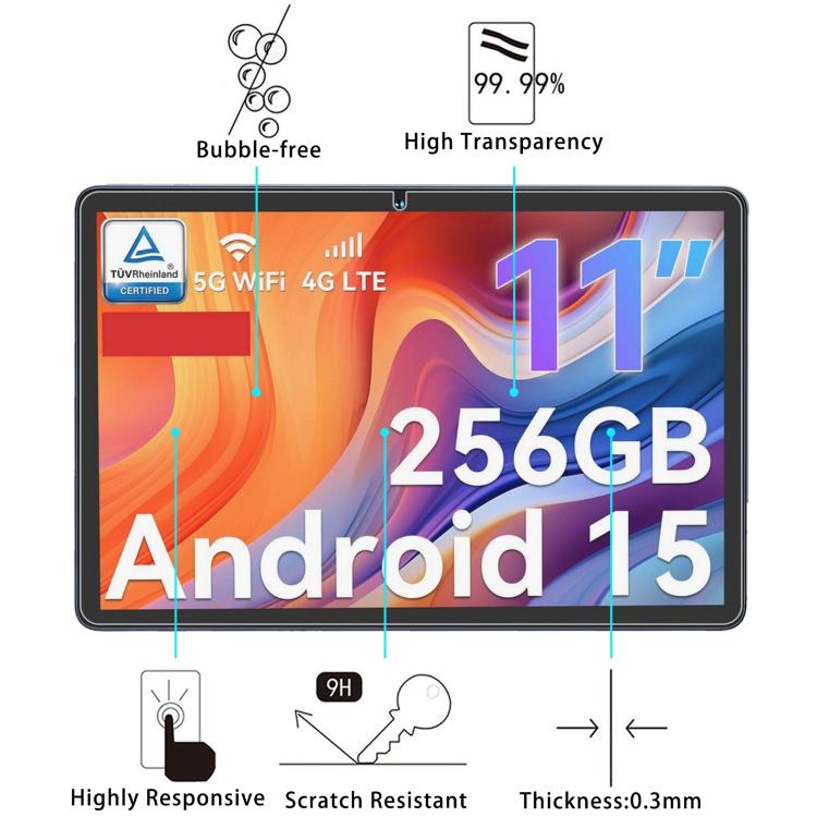 For Huihuang T5 9H 0.3mm Explosion-proof Tempered Glass Film