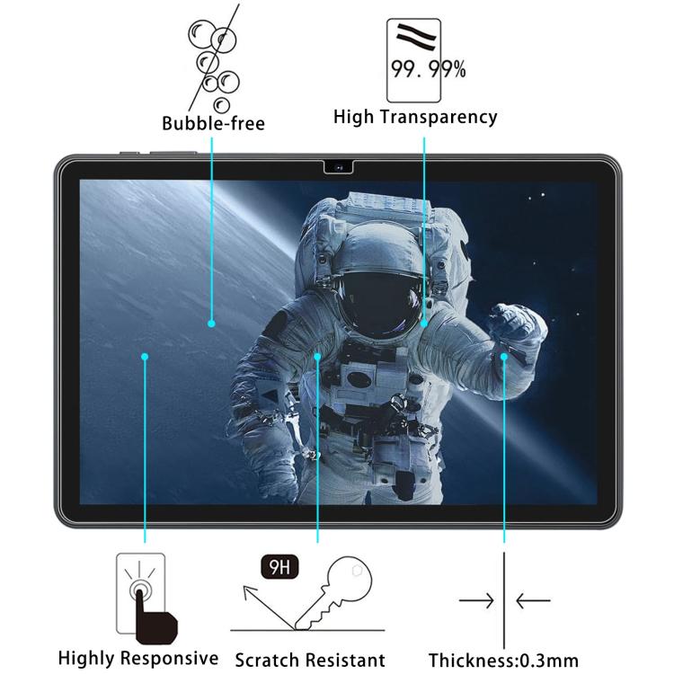 For Huihuang E10 10.1 25pcs 9H 0.3mm Explosion-proof Tempered Glass Film
