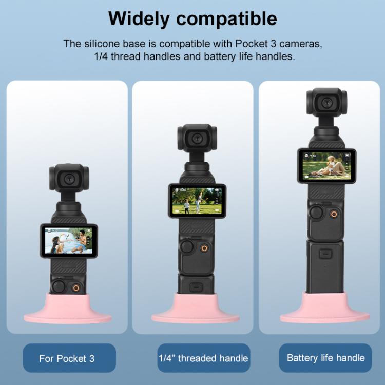 For DJI OSMO Pocket 3 BRDRC Silicone Desktop Base Bracket