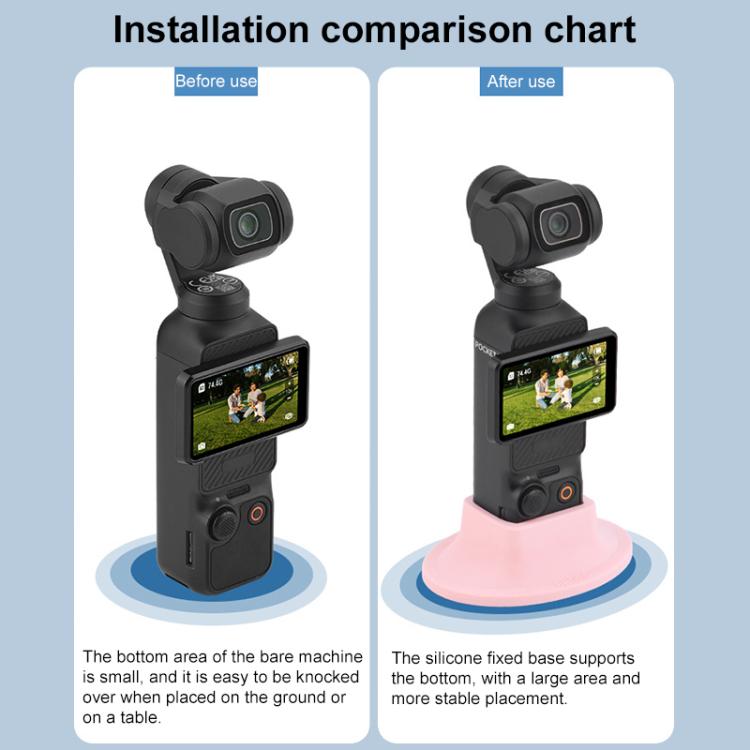 For DJI OSMO Pocket 3 BRDRC Silicone Desktop Base Bracket