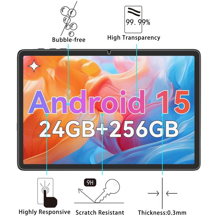 For Tabwee K10 / T20 10.1 inch 2pcs 9H 0.3mm Explosion-proof Tempered Glass Film