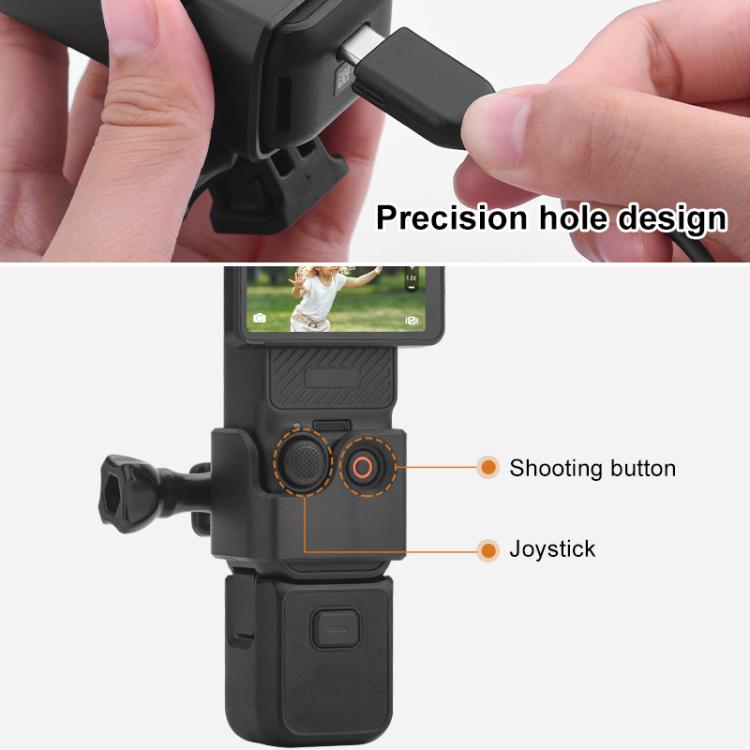 For DJI OSMO Pocket 3 BRDRC Protection Frame Adapter Base, Type:Frame + Backpack Clip