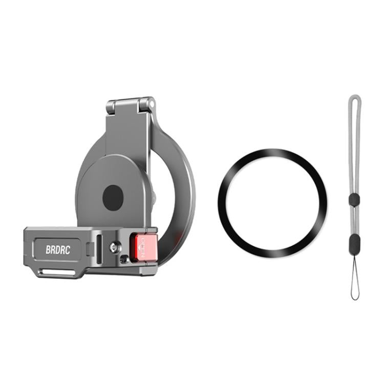 For DJI Osmo Pocket 3 BRDRC Smartphone Teleprompter Stand Desktop Clamp Cold Shoe Extension Mount - Dark Grey