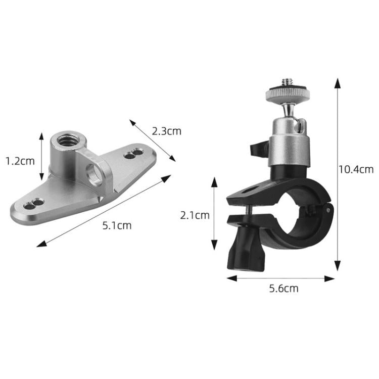 For DJI RC / RC 2 BRDRC Drone Remote Control Adapter Base Bicycle Holder - Black Silver